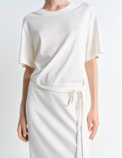 Best Sale ROBE T-SHIRT CÔTELÉE ET CEINTURÉE Femme Robes