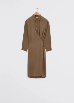 Hot ROBE TWISTED À COL DROIT Femme Robes