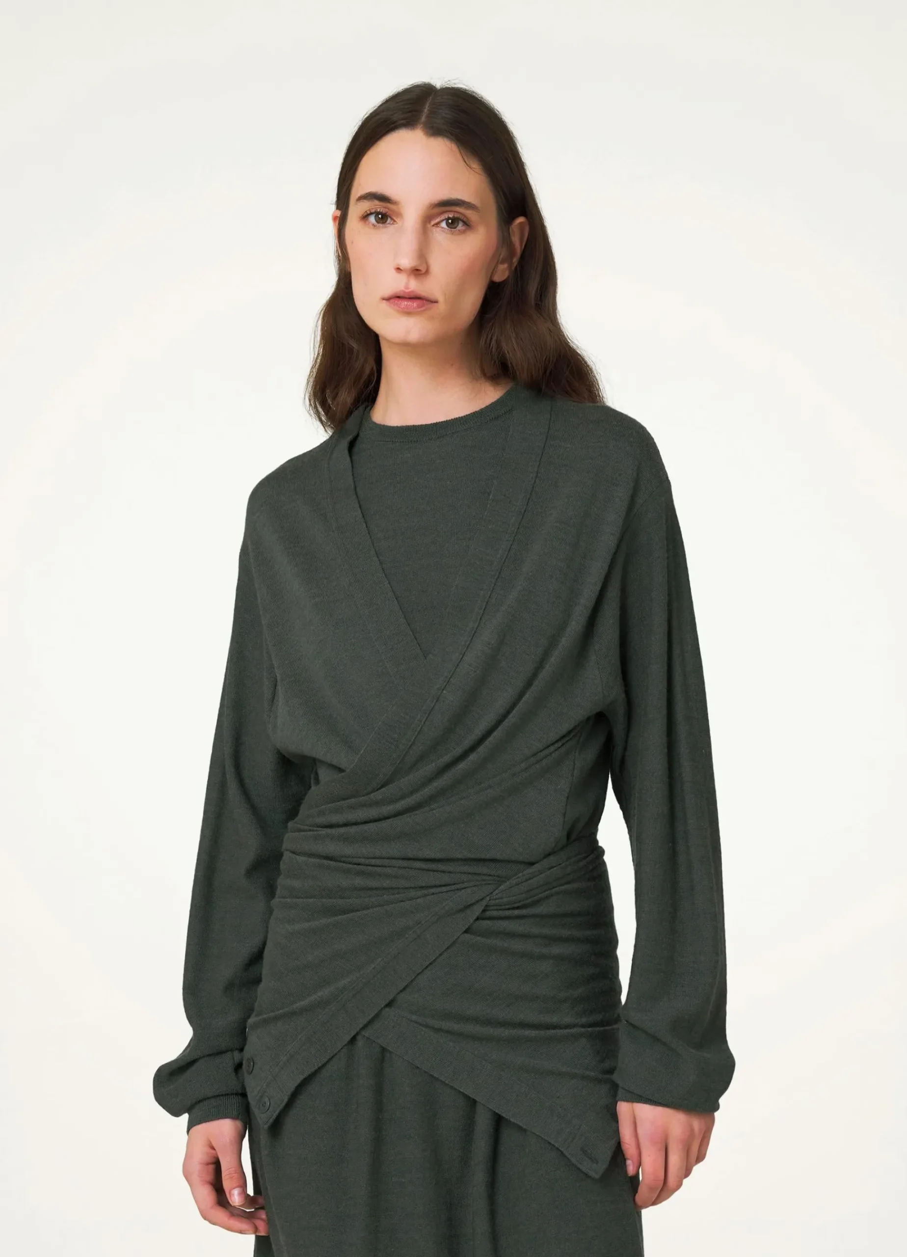 Cheap ROBE TWISTED EN TROMPE L'ŒIL Femme Robes