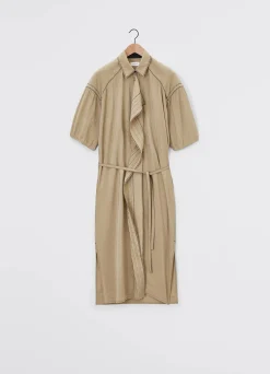 Cheap ROBE-CHEMISE ASYMÉTRIQUE BRODÉE Femme Robes