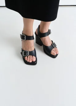 Online SANDALES AVEC BRIDES ET TALONS CARRÉS DE 80MM Femme Chaussures