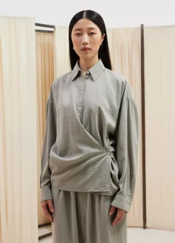 Shop STRAIGHT COLLAR TWISTED SHIRT Femme Chemises