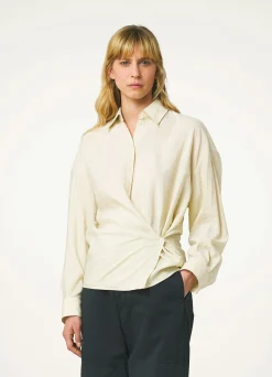 Best Sale STRAIGHT COLLAR TWISTED SHIRT Femme Chemises