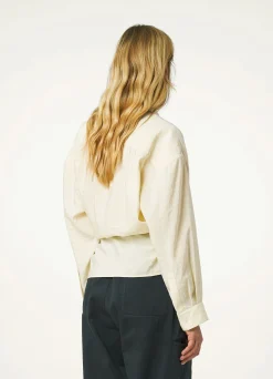 Best Sale STRAIGHT COLLAR TWISTED SHIRT Femme Chemises
