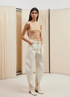 Flash Sale TOP À COL MONTANT SANS MANCHES ET SANS COUTURES Femme Maille|Hauts