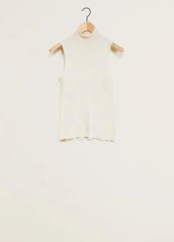 Best TOP À COL MONTANT SANS MANCHES ET SANS COUTURES Femme Hauts|Maille