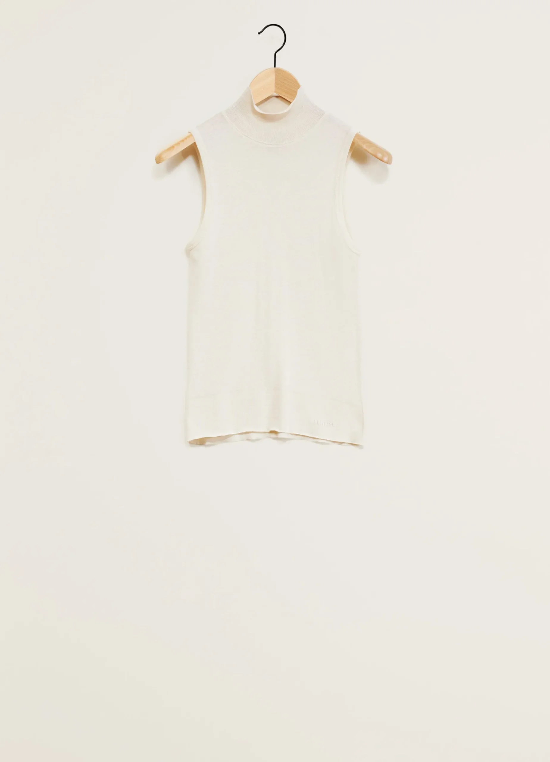 Best TOP À COL MONTANT SANS MANCHES ET SANS COUTURES Femme Hauts|Maille