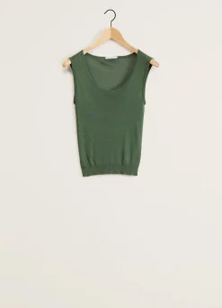 Store TOP SANS MANCHES ET SANS COUTURE Femme Maille|Hauts
