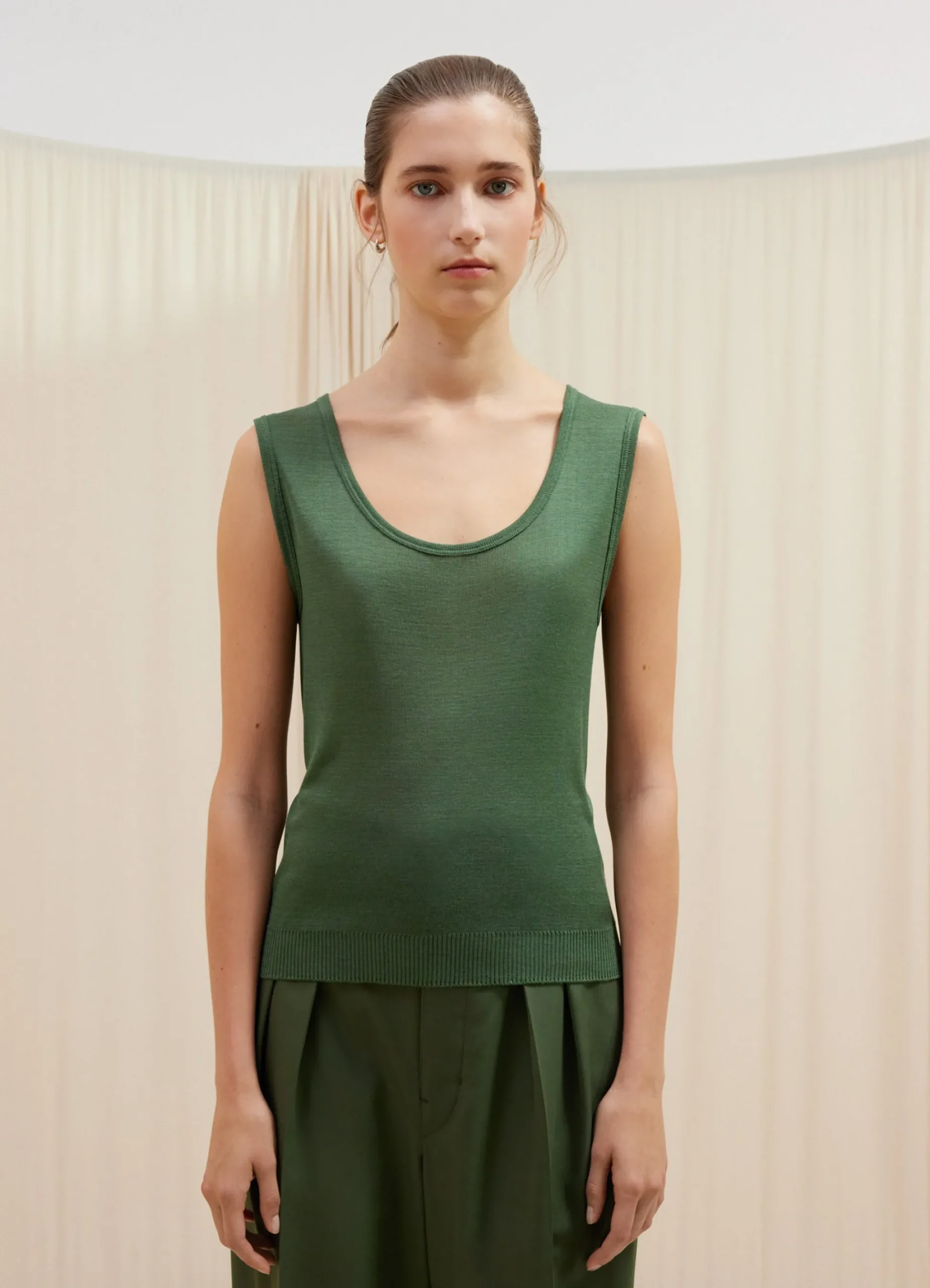 Store TOP SANS MANCHES ET SANS COUTURE Femme Maille|Hauts