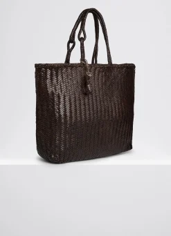 New TOTE BAG CHEVRON EN CUIR MODÈLE XL Femme Autres Sacs|Autres Sacs