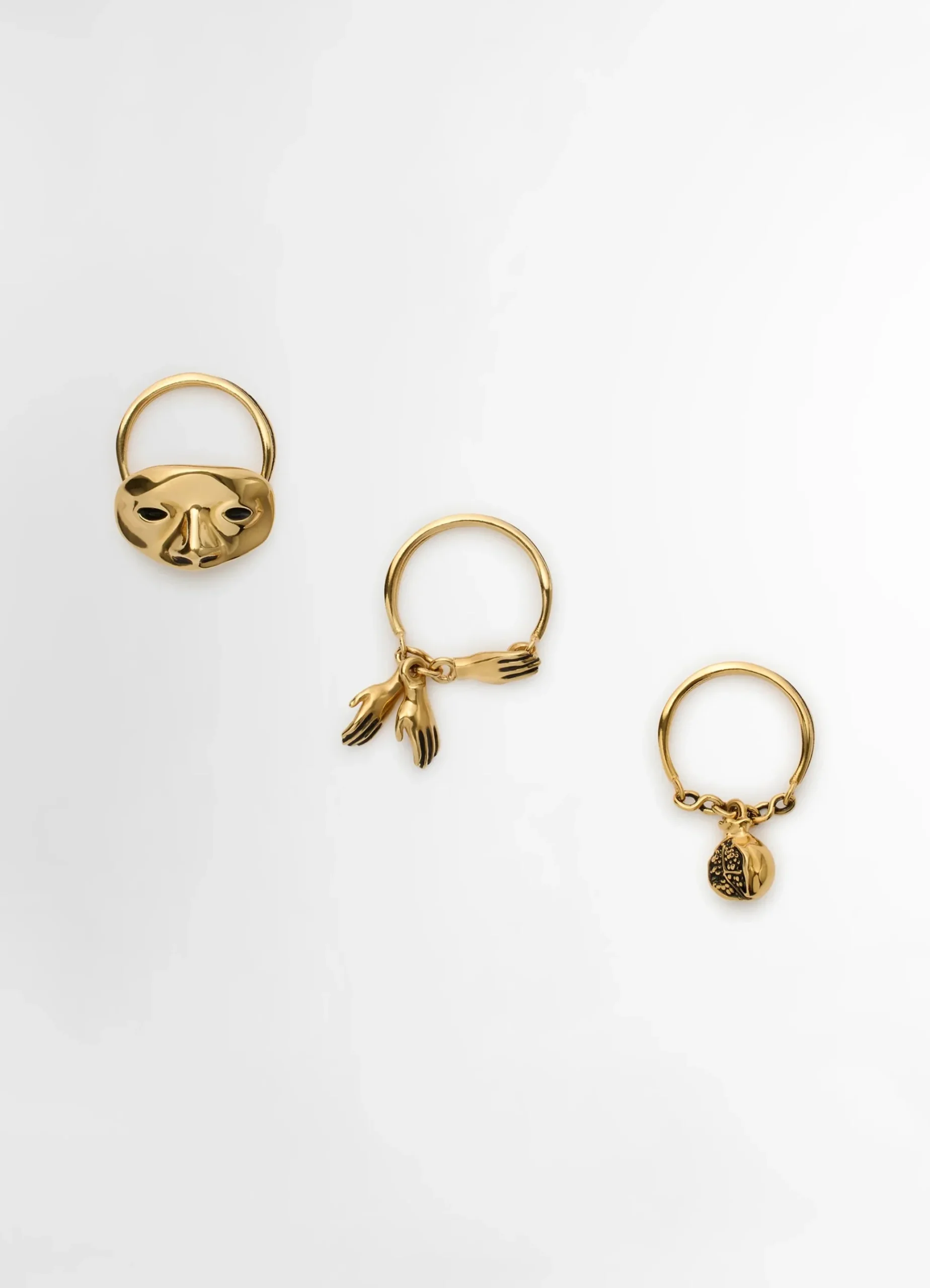 Cheap TRIO DE BAGUES ESTAMPE Femme Bijoux