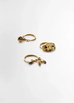 Cheap TRIO DE BAGUES ESTAMPE Femme Bijoux