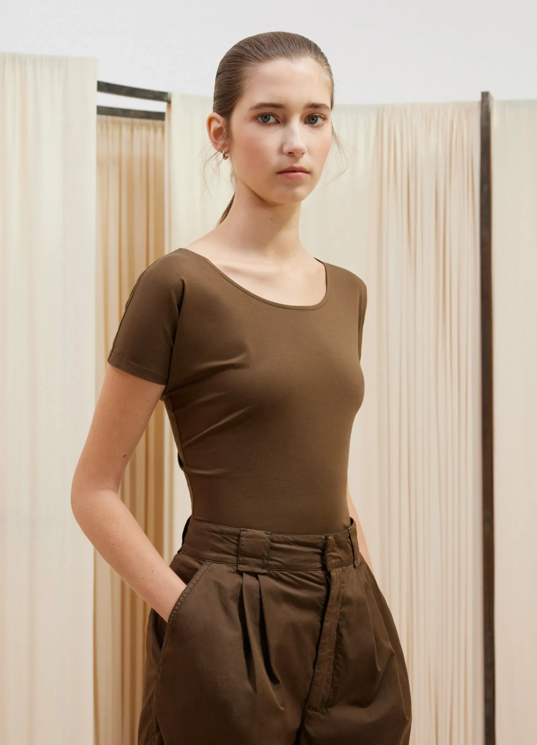 Hot T-SHIRT À MANCHES COURTES SECOND SKIN Femme Hauts