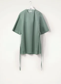 New T-SHIRT BOXY FENDU Femme Denim|Hauts