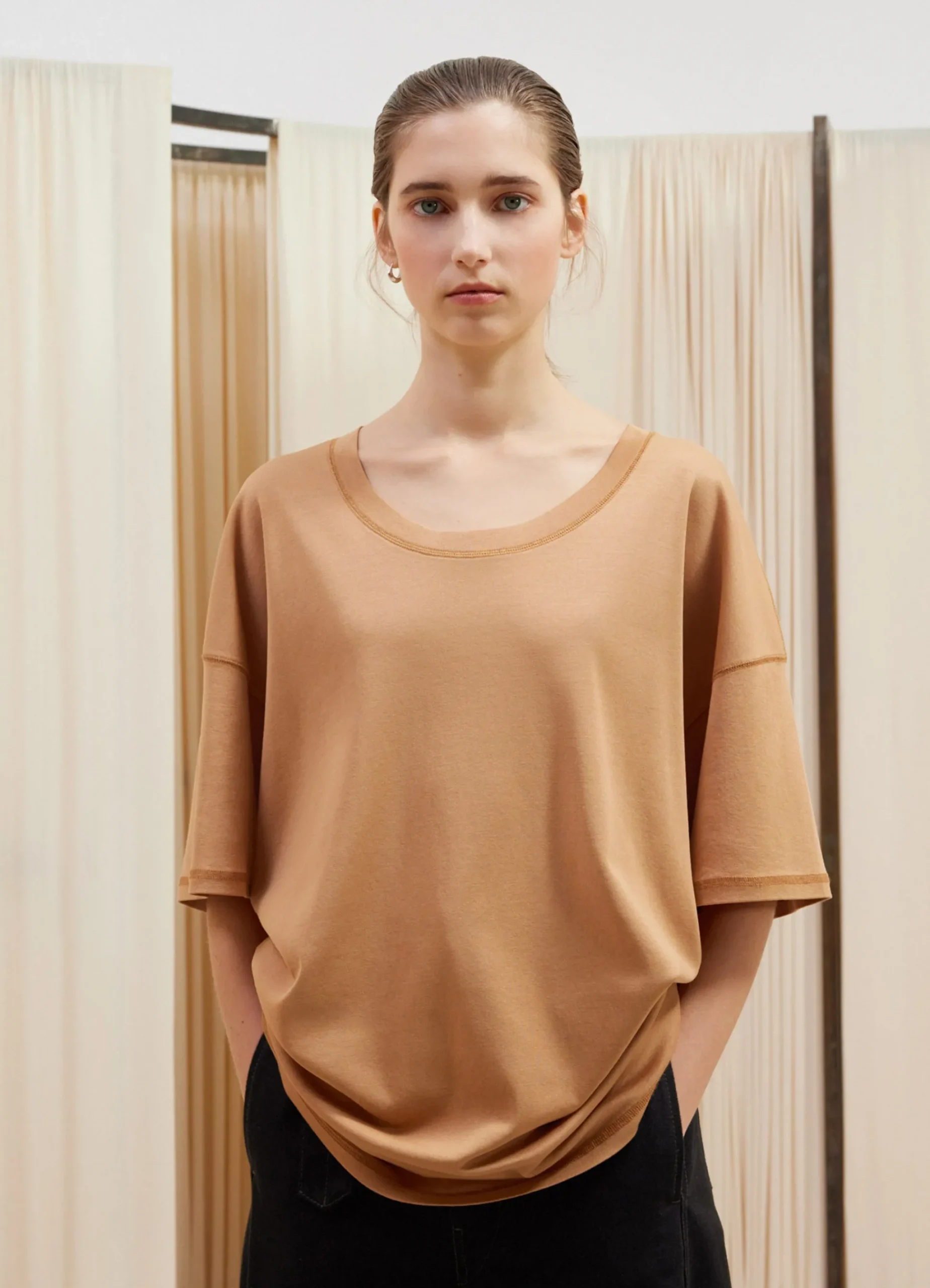 Sale T-SHIRT CÔTELÉ Femme Hauts