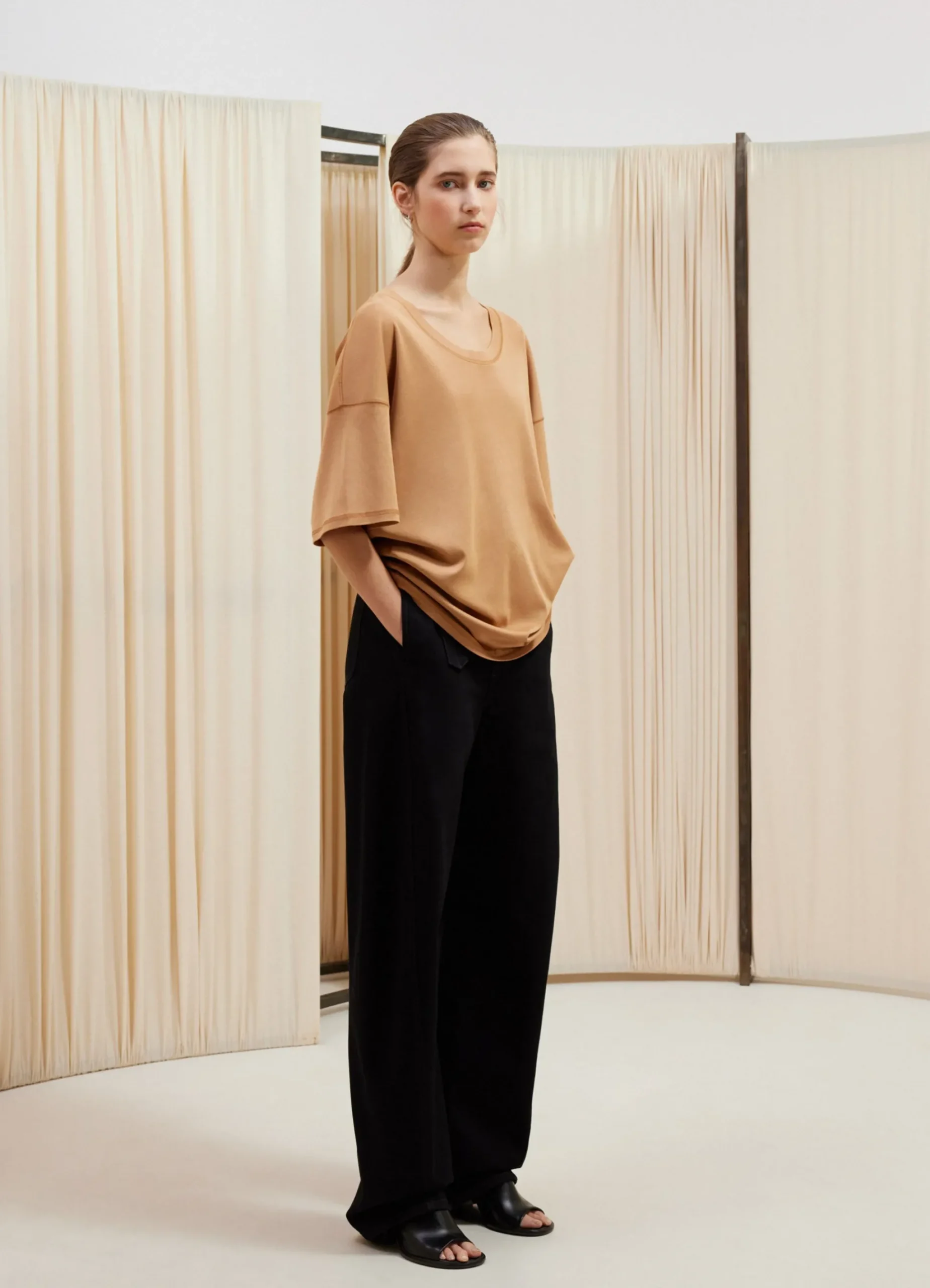 Sale T-SHIRT CÔTELÉ Femme Hauts