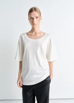 New T-SHIRT CÔTELÉ Femme Hauts