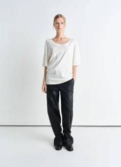 New T-SHIRT CÔTELÉ Femme Hauts