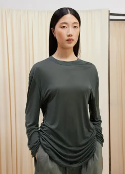 Sale T-SHIRT SOUPLE À MANCHES LONGUES Femme Hauts|Hauts