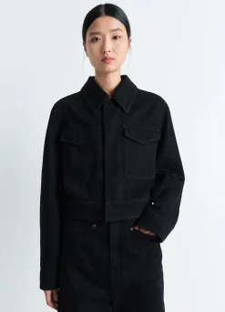 Store VESTE COURTE À DEUX POCHES Femme Vestes & Outerwear|Denim